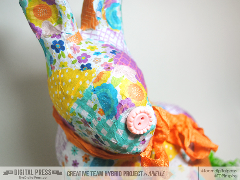 HYBRID: Tissue Decoupaged Bunny