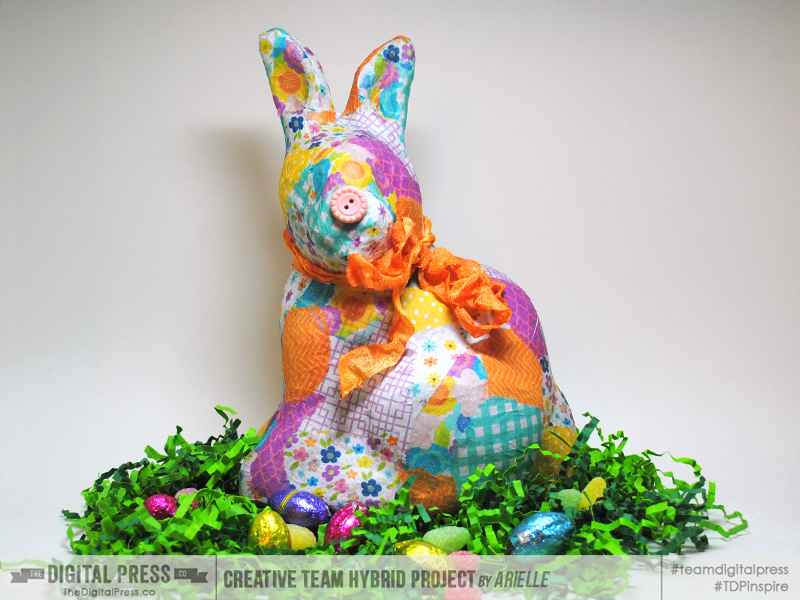 HYBRID: Tissue Decoupaged Bunny